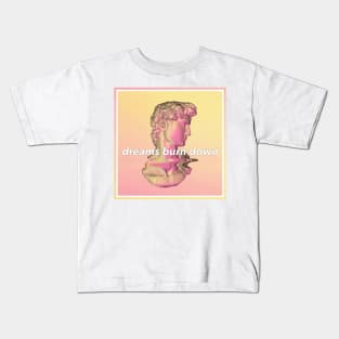 Aesthetic Statue 'Dreams Burn Down' Glitch ∆∆∆∆ Graphic Design/Illustration Kids T-Shirt